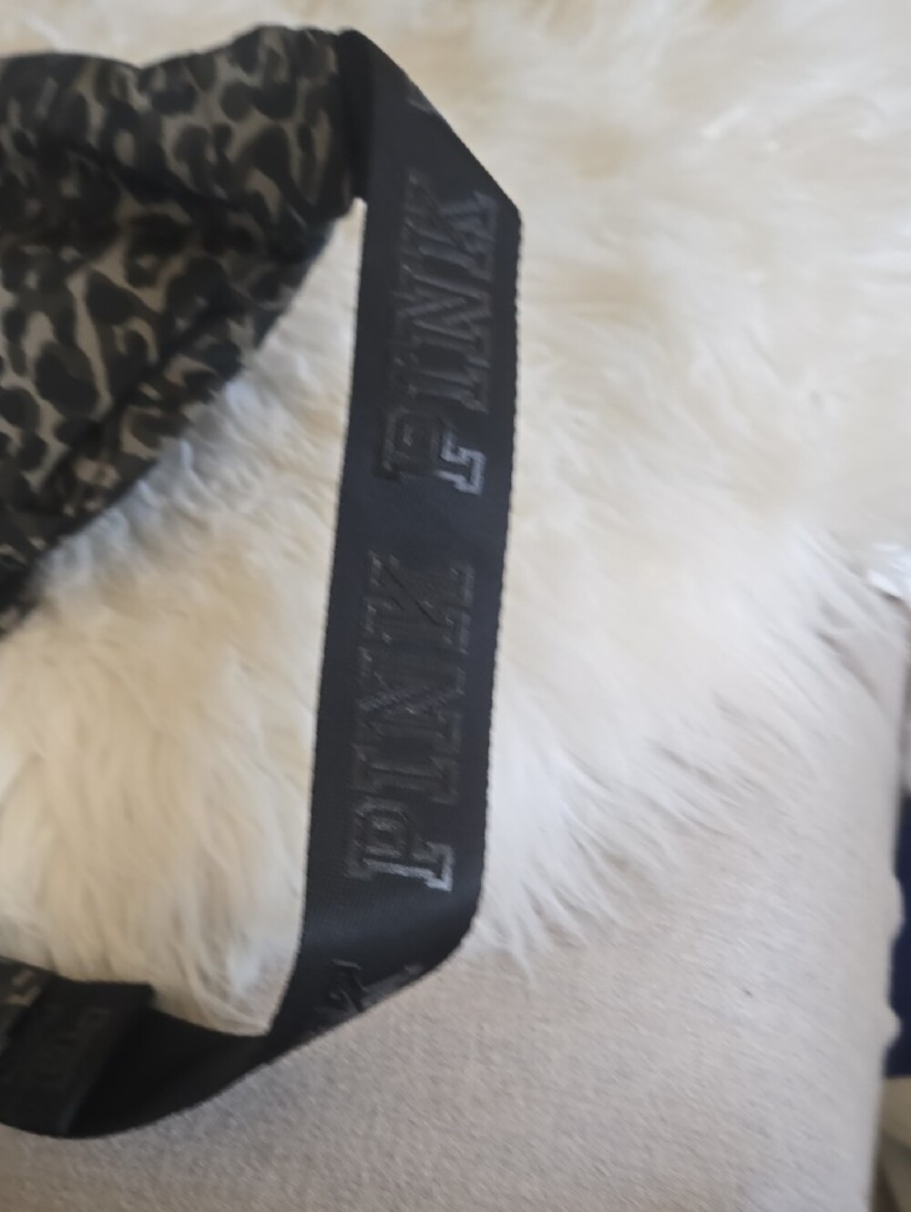 PINK Victoria's Secret PINK Leopard Print Waist Bag - Black & Taupe - Picture 6 of 7